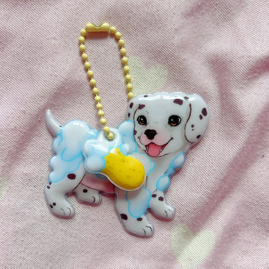 Dalmatian Bath-time Mini-Game Puffy PVC Charm