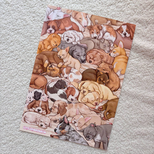Puppy Pile Print