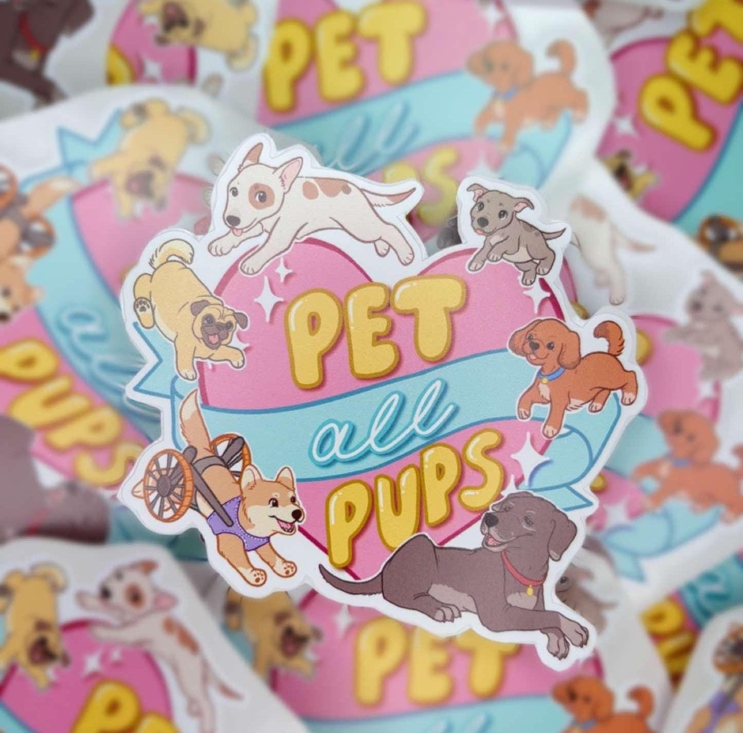 Pet All Pups | Vinyl Sticker