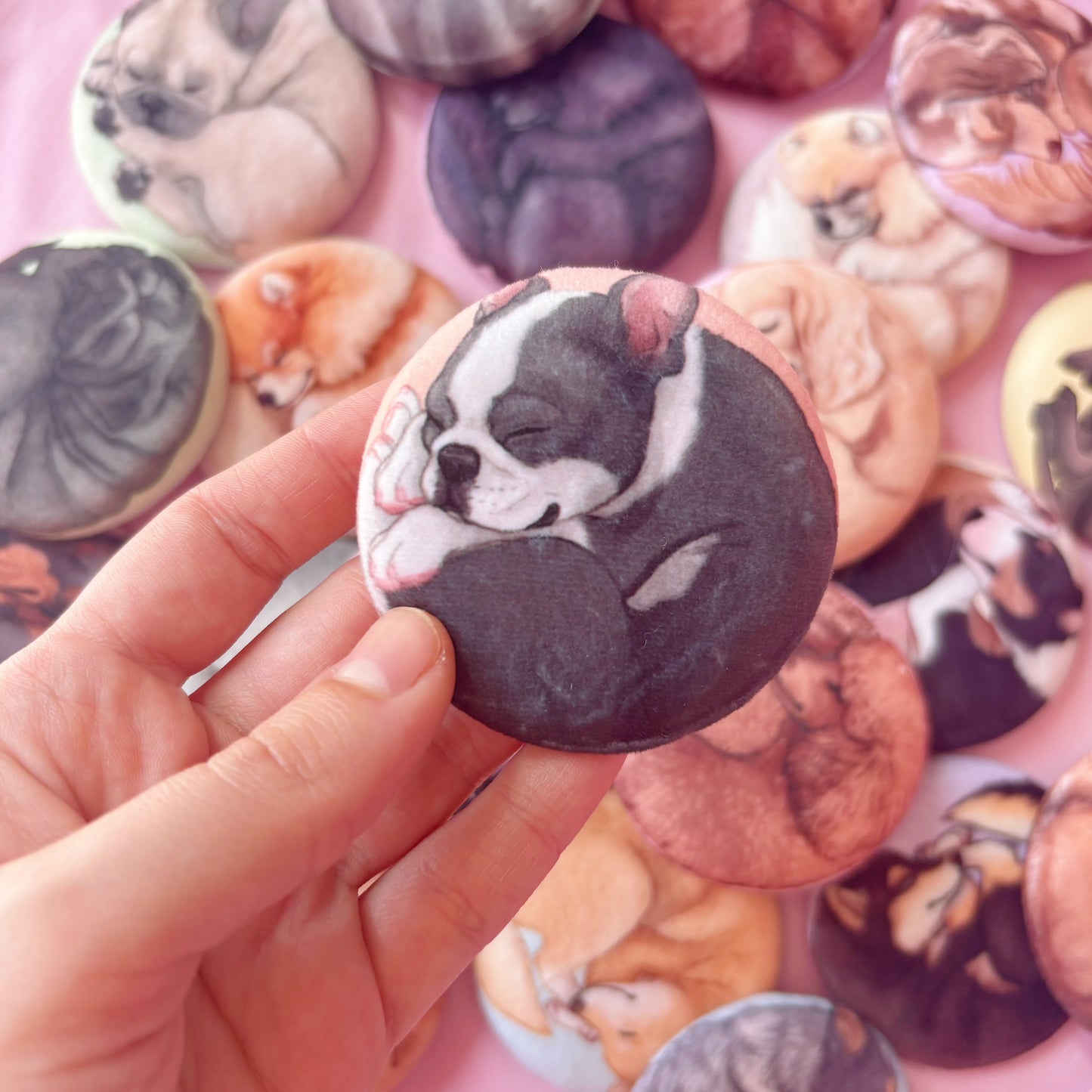 Paws & Dreams Plush Pin | Boston Terrier