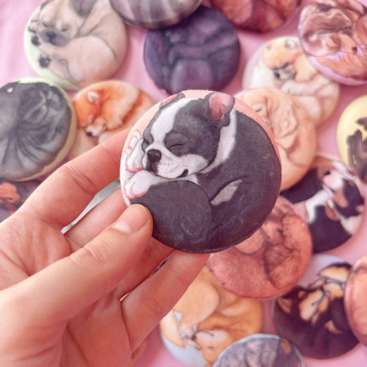 Paws & Dreams Plush Pin | Boston Terrier