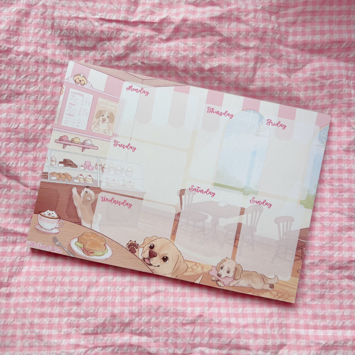 Dog Cafe A5 Planner Pad & Vinyl Sticker Sheet
