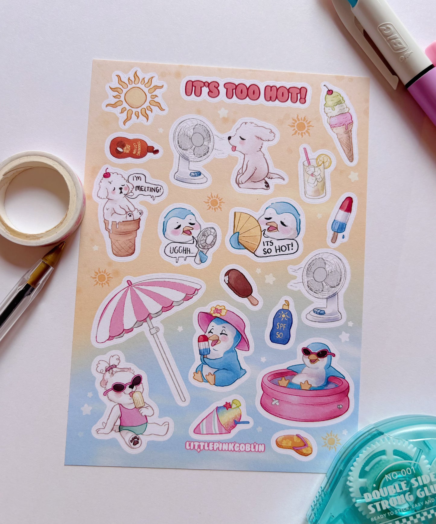 It’s Too Hot! | Planner Stickers