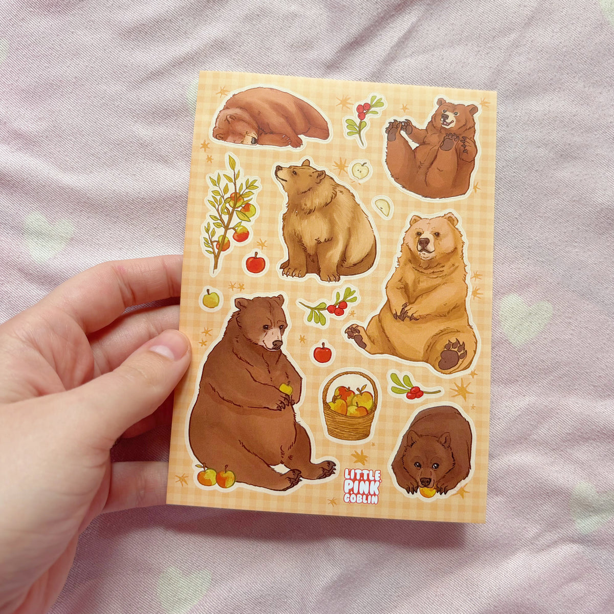 Apples & Bears | Vinyl Sticker Sheet