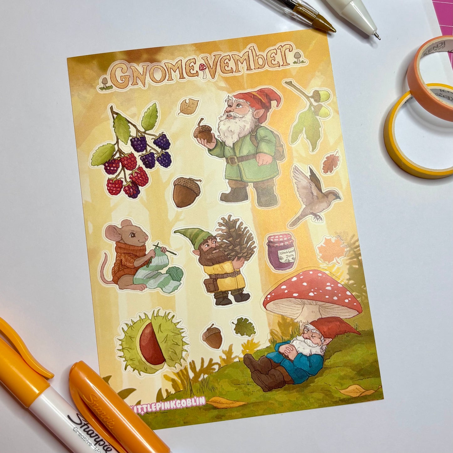 Gnome-vember | Planner Stickers