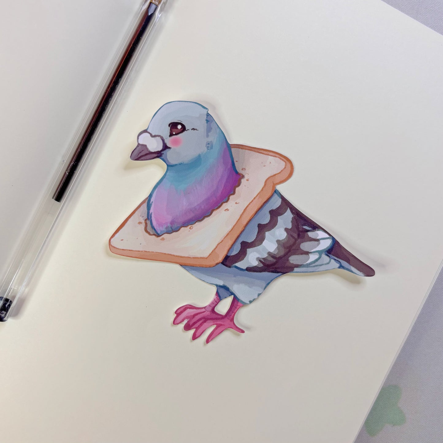 Borderless Pigeon Vinyl Sticker