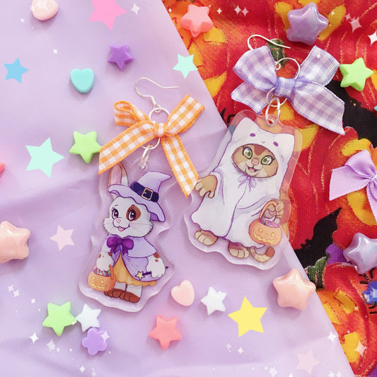 Trick or Treater Acrylic Charm Earrings