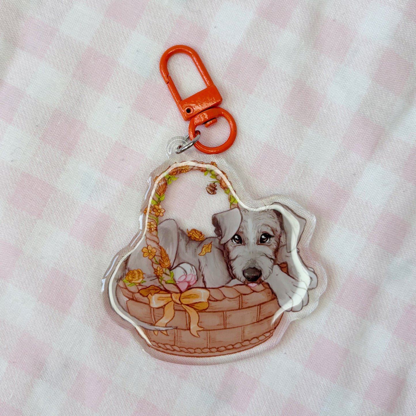 Basket Babies Cute Puppies | Acrylic Charms