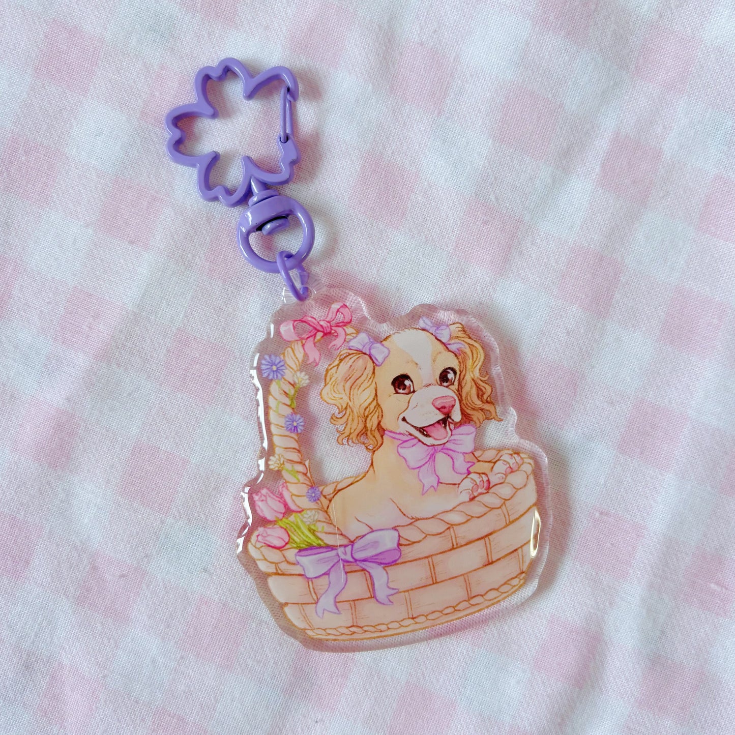 Basket Babies Cute Puppies | Acrylic Charms