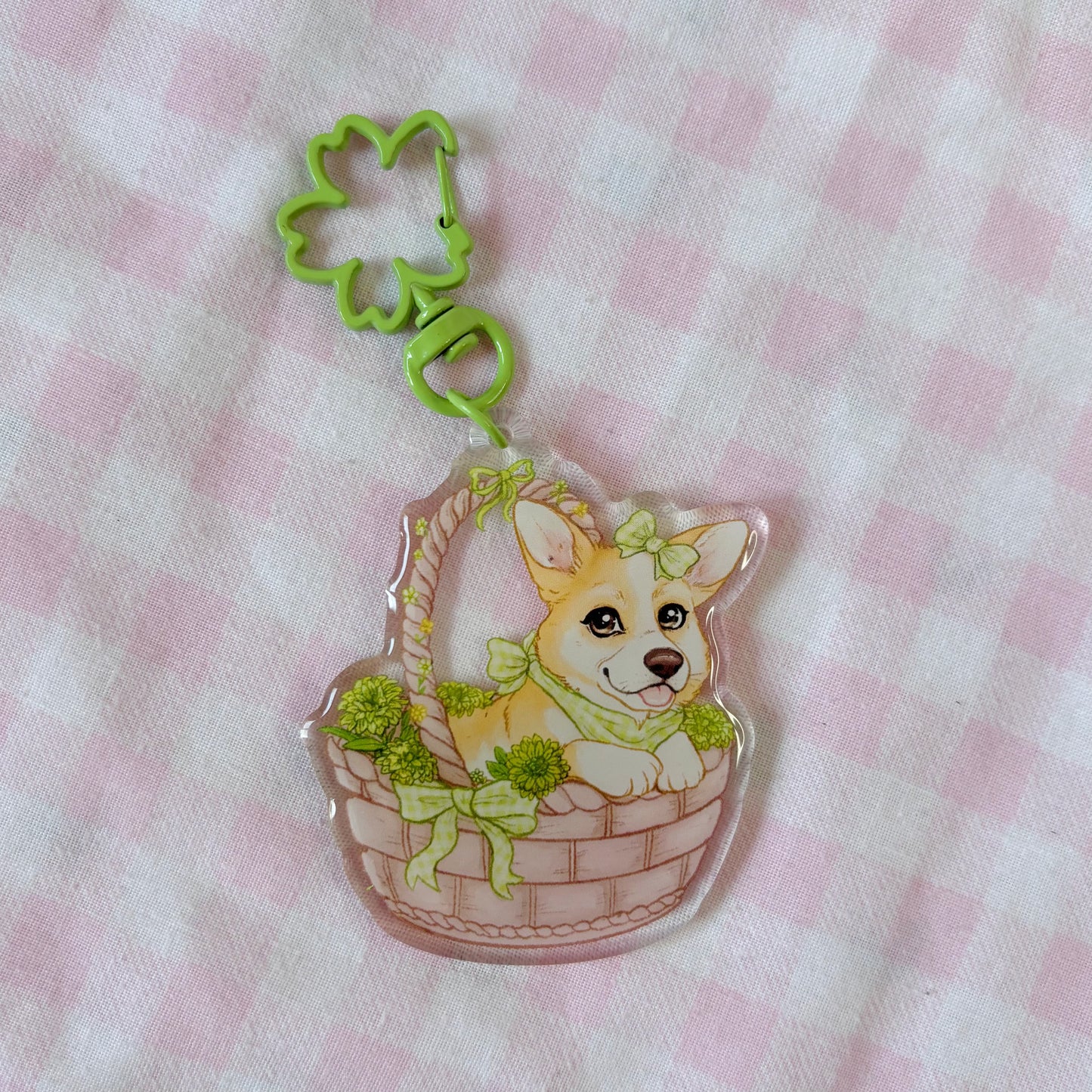 Basket Babies Cute Puppies | Acrylic Charms