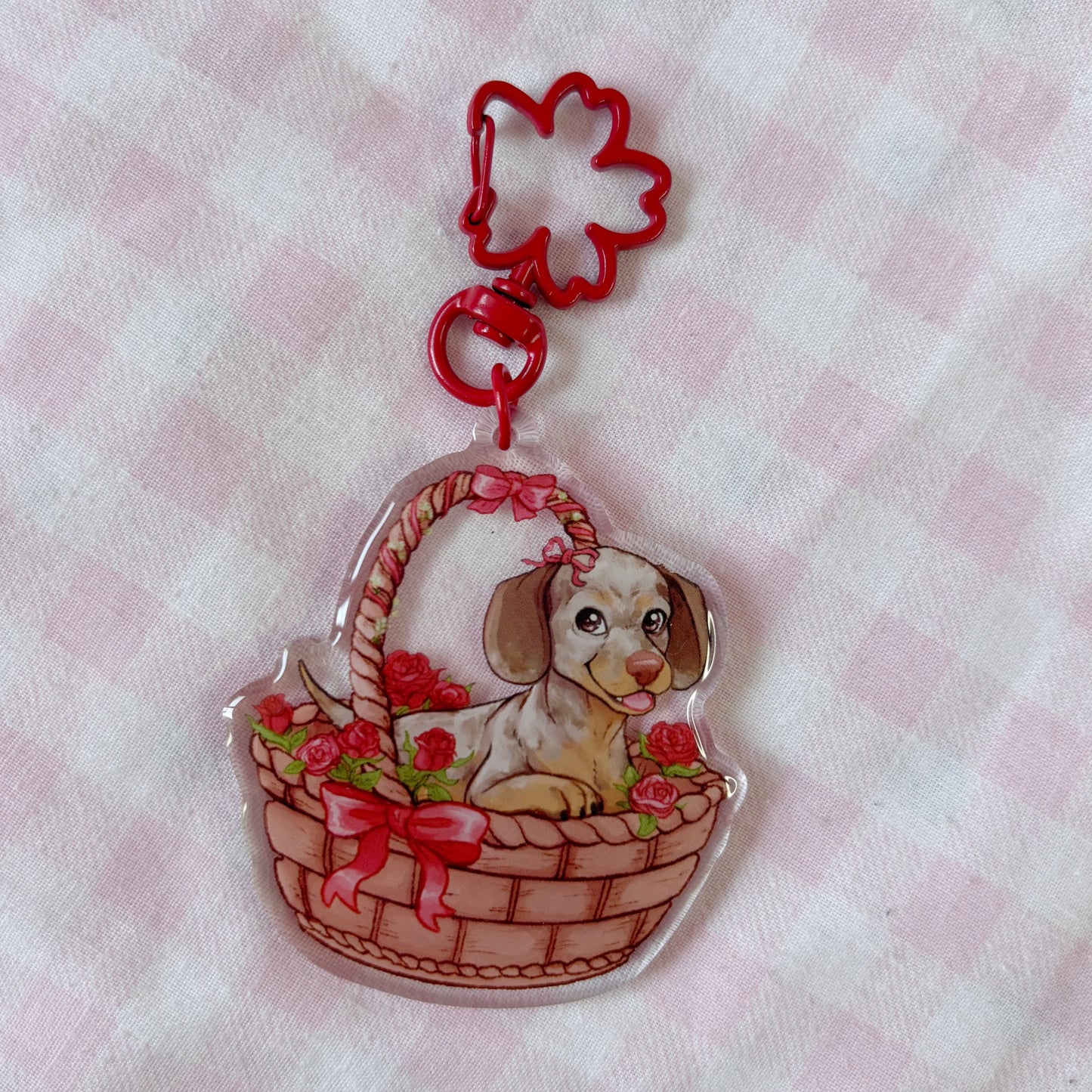 Basket Babies Cute Puppies | Acrylic Charms