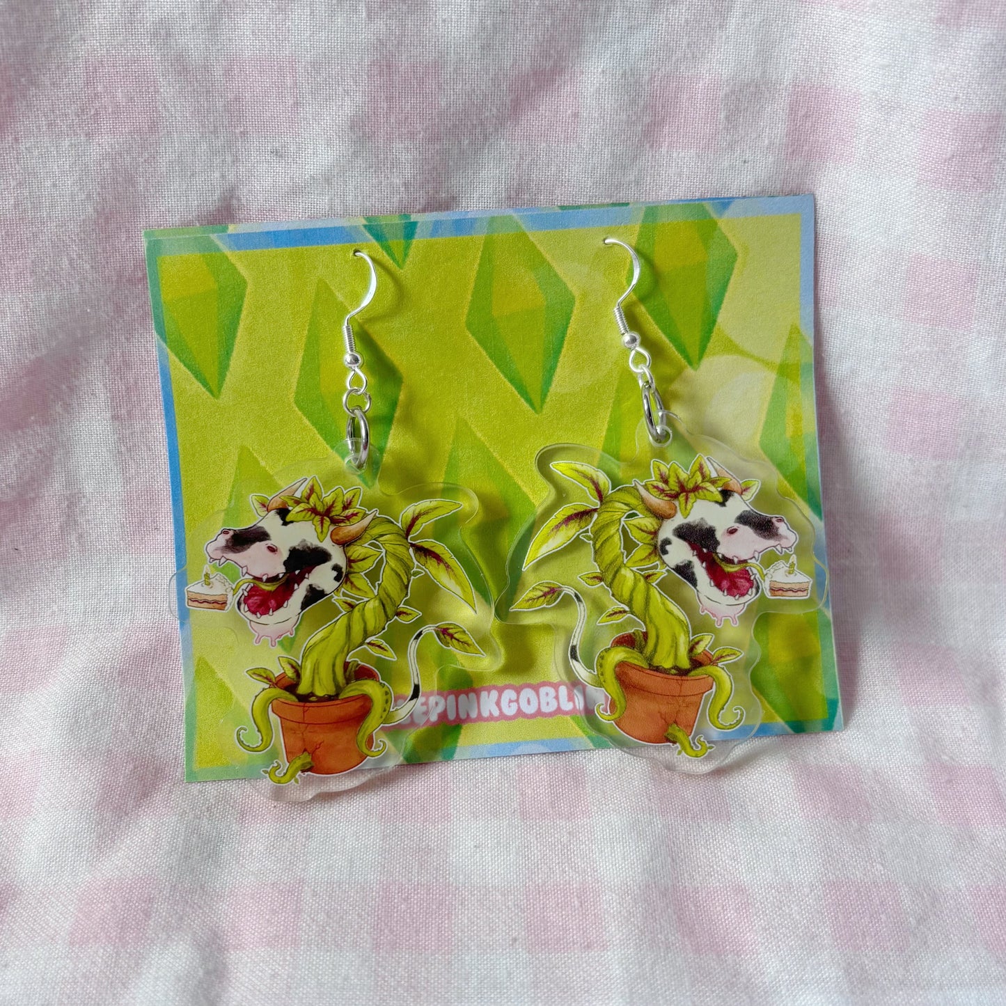 The Sims 2 Cow-Plant Acrylic Earrings