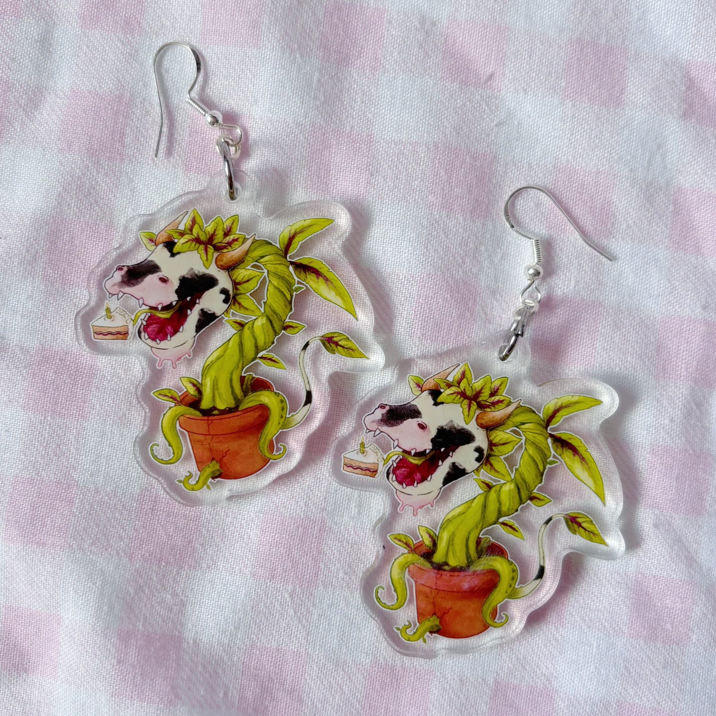 The Sims 2 Cow-Plant Acrylic Earrings
