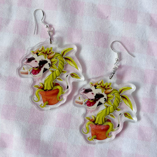 The Sims 2 Cow-Plant Acrylic Earrings