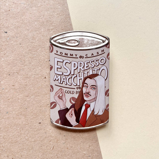 Espresso Macchiato Tinplate Can Badge