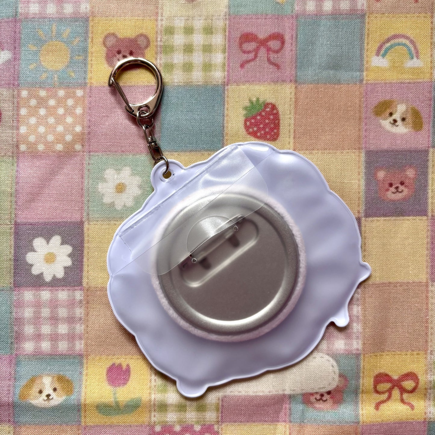 Puppy Bed PVC Bag Badge Holder Keychain