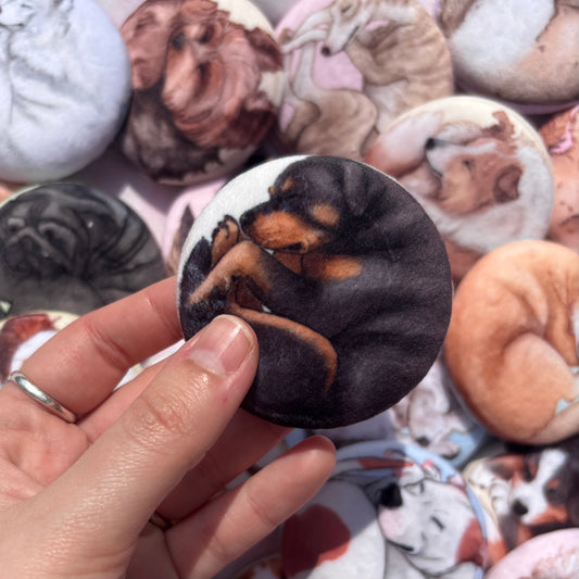Paws & Dreams Plush Pin | Rottweiler