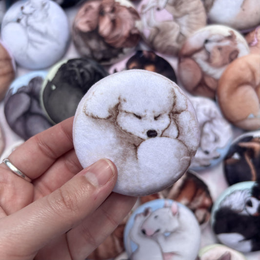 Paws & Dreams Plush Pin | Bichon Frise