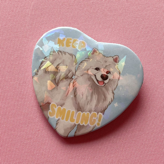 Smiling Samoyed | Holographic Badge
