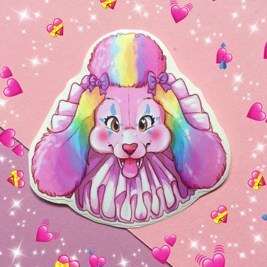 Pouffone the Rainbow Poodle | Vinyl Sticker