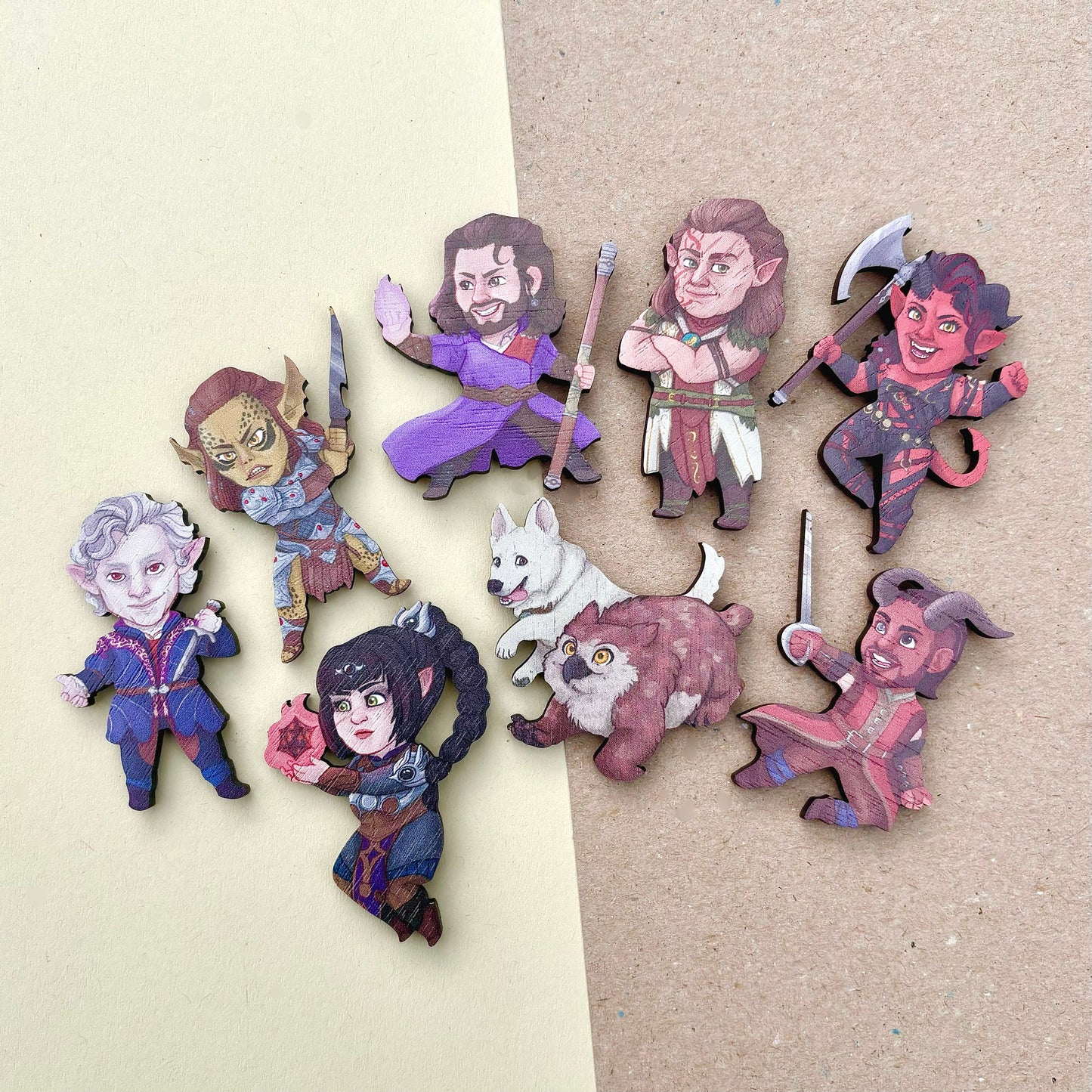BG3 Companions | Wooden Pins