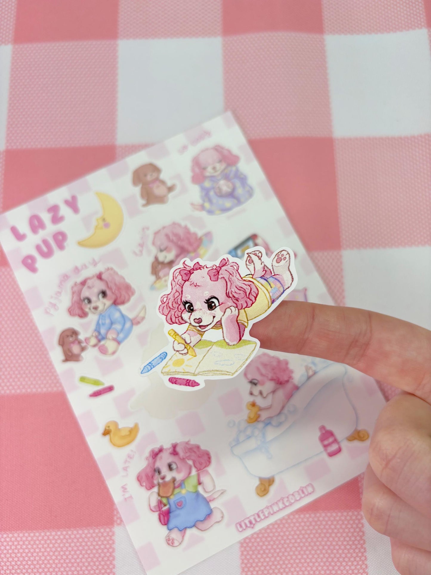 Lazy Pup | Vinyl Sticker Sheet