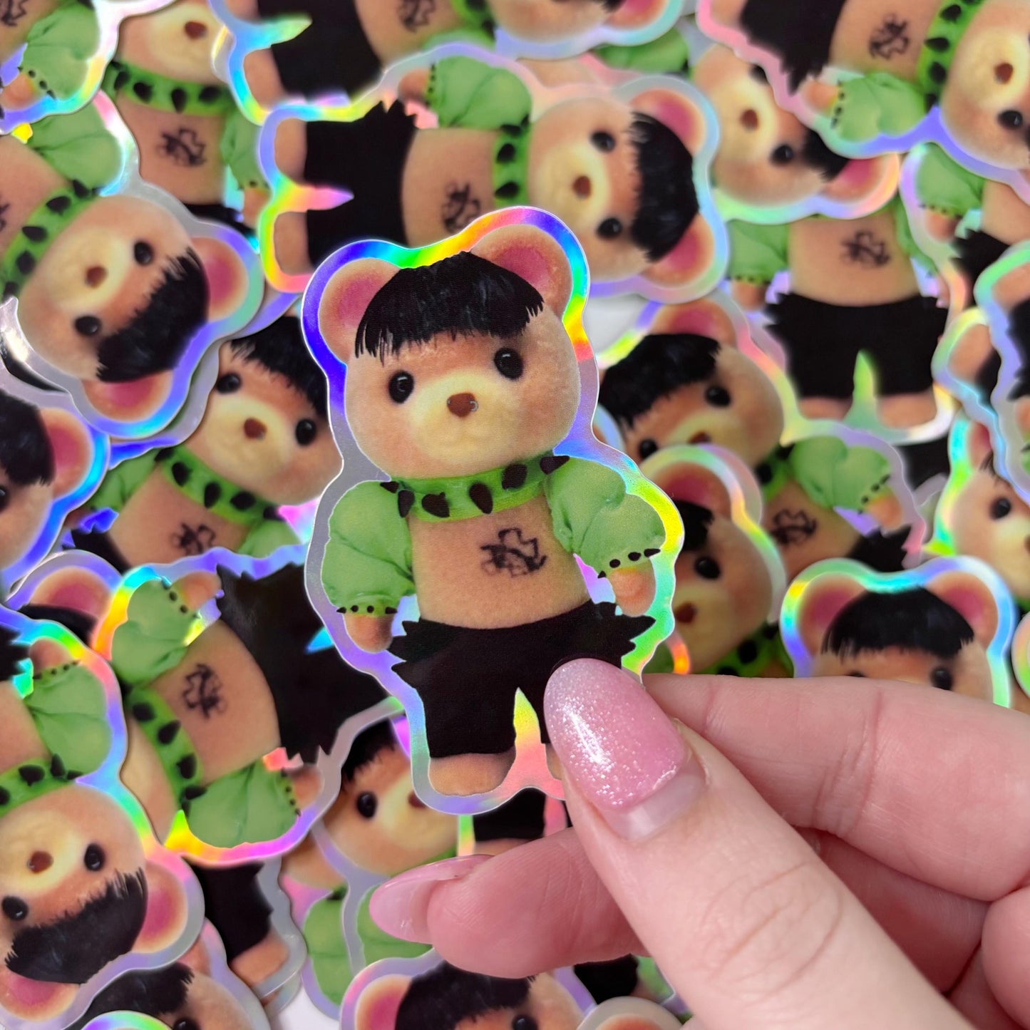 Käärijä Cha Cha Cha Custom Sylvanian Families Calico Critter Holographic Vinyl Sticker