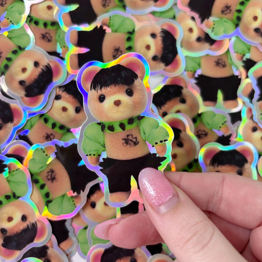Käärijä Cha Cha Cha Custom Sylvanian Families Calico Critter Holographic Vinyl Sticker