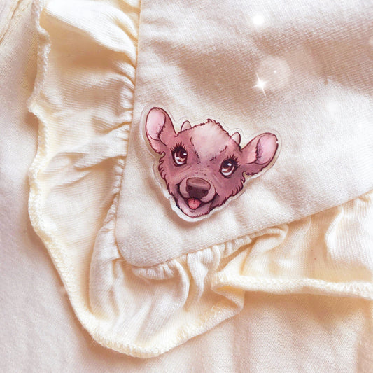 Little Brown Cow | Acrylic Pin