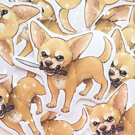 Small But Feisty Chihuahua | Vinyl Sticker