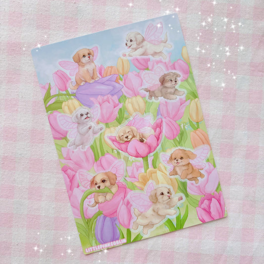 Fairy Puppies | Vinyl Sticker Sheet
