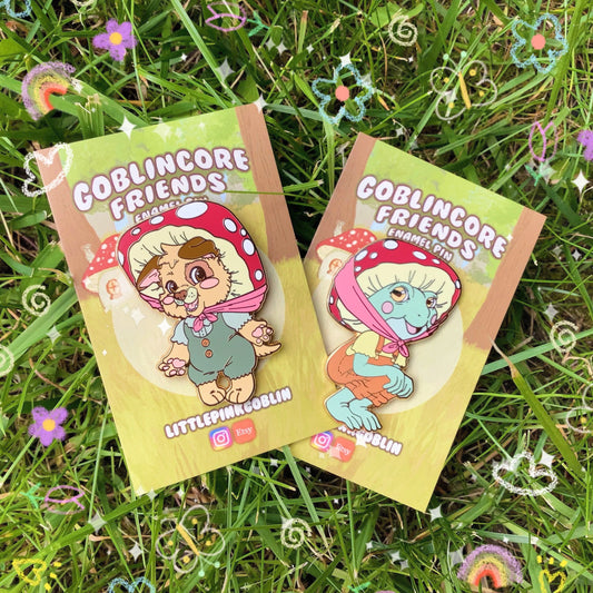 Goblincore Friends Enamel Pins