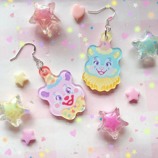 Little Clown Bears Earring Duo