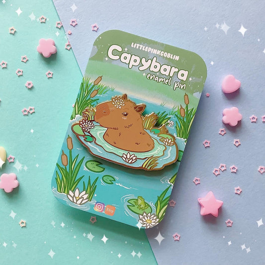 Capybara Enamel Pin