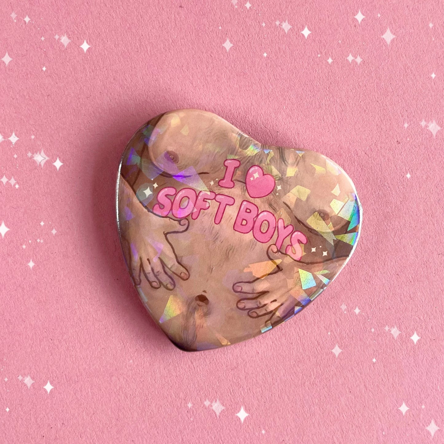 I ♡ Soft Boys | Holographic Badge