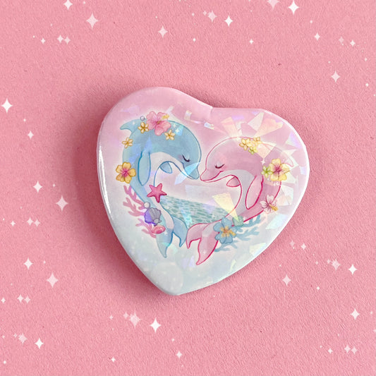 Kawaii Dolphins | Holographic Badge