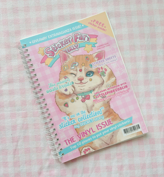'Sticker-Fan Weekly' A5 Reuseable Collectors Sticker Book
